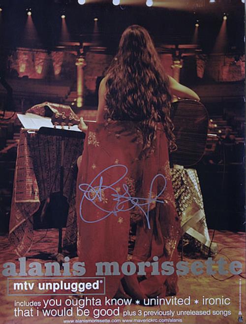 Alanis Morissette MTV Unplugged - Autographed poster US ANSPOMT531349
