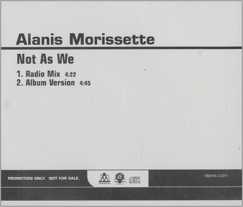 Alanis Morissette Not As We CD single (CD5 / 5") US ANSC5NO454532