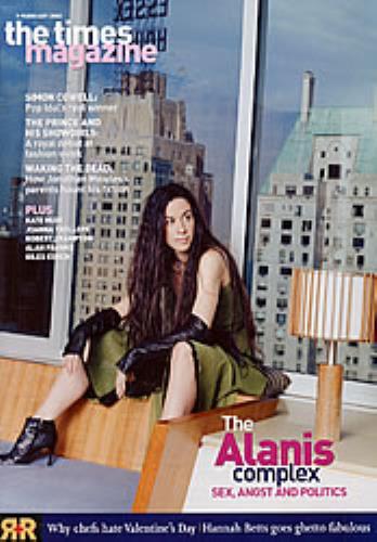 Alanis Morissette The Times Magazine magazine UK ANSMATH216871