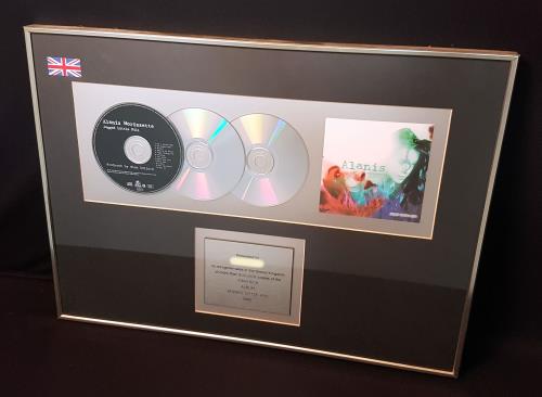 Alanis Morissette Jagged Little Pill award disc UK ANSAWJA701087