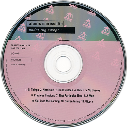 Alanis Morissette Under Rug Swept German Promo CD album (CDLP) (208909)