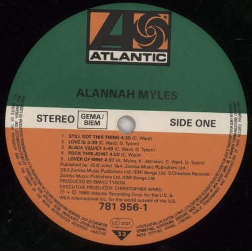 Alannah Myles Alannah Myles vinyl LP album (LP record) German ALNLPAL757218