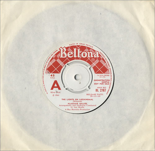 Alasdair Gillies The Lights On Lochindaal 7" vinyl single (7 inch record / 45) UK 6AG07TH484598