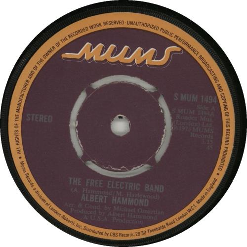Albert Hammond The Free Electric Band - 4pr 7" vinyl single (7 inch record / 45) UK ALH07TH569825