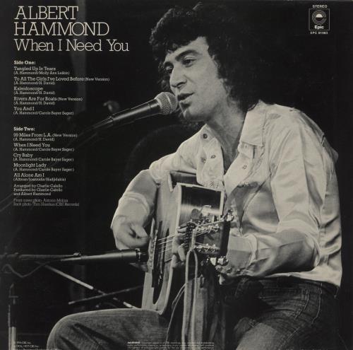 Albert Hammond When I Need You vinyl LP album (LP record) UK ALHLPWH693922