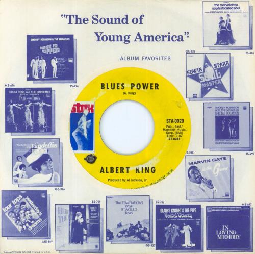 Albert King Blues Power 7" vinyl single (7 inch record / 45) US ATK07BL814844