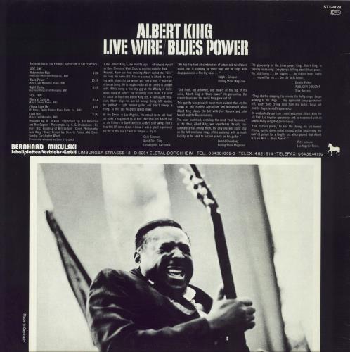 Albert King Live Wire / Blues Power vinyl LP album (LP record) German ATKLPLI810381