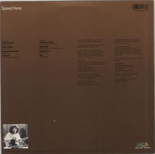 Albert Lee Speechless - Autographed vinyl LP album (LP record) US AL-LPSP765418