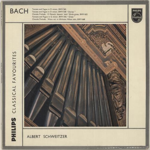Albert Schweitzer Bach vinyl LP album (LP record) UK QMCLPBA700157