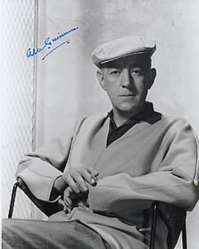 Alec Guinness Autographed 'Chair & Cap' Photograph photograph UK AG2PHAU259678