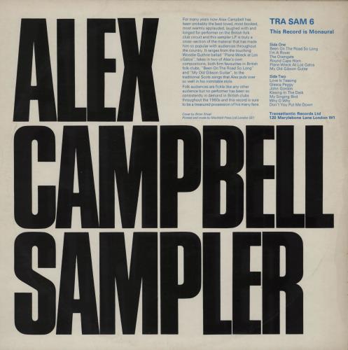 Alex Campbell The Alex Campbell Sampler - 1st vinyl LP album (LP record) UK AB0LPTH751461
