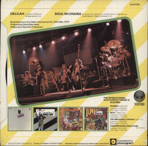 Alex Harvey (UK) Delilah + Sleeve 7" vinyl single (7 inch record / 45) UK AXH07DE240948