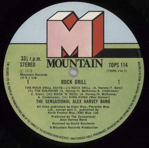 Alex Harvey (UK) Rock Drill - Stickered vinyl LP album (LP record) UK AXHLPRO485903