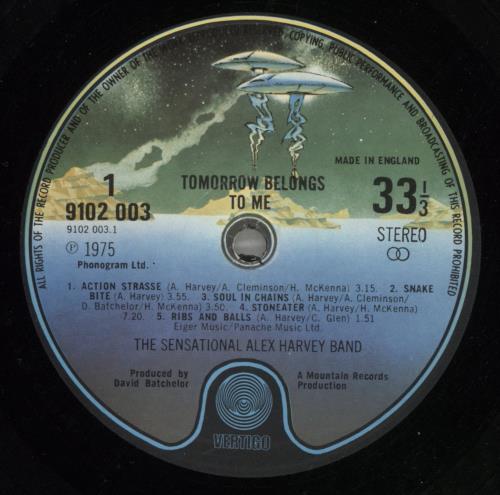 Alex Harvey (UK) Tomorrow Belongs To Me vinyl LP album (LP record) UK AXHLPTO701797