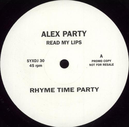 Alex Party Read My Lips 12" vinyl single (12 inch record / Maxi-single) UK AXP12RE703830
