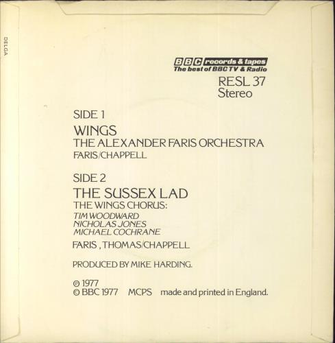 Alexander Faris Wings 7" vinyl single (7 inch record / 45) UK AZW07WI605808