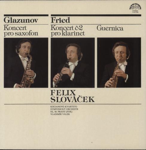 Alexander Konstantinovich Glazunov Glazunov: Koncert Pro Saxofon / Fried: Koncert C�2 Pro Klarinet / Guernica vinyl LP album (LP record) Czech GGVLPGL879508