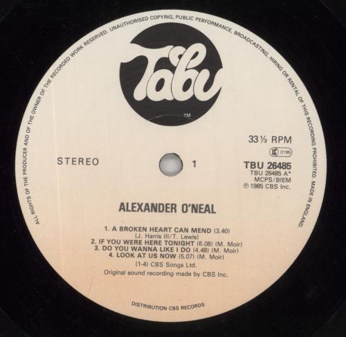 Alexander O'Neal Alexander O'Neal vinyl LP album (LP record) UK ALOLPAL287995