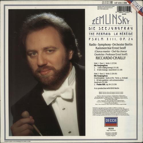 Alexander Zemlinsky Die Seejungfrau vinyl LP album (LP record) UK 12ELPDI766584