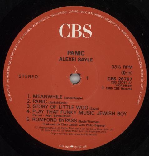 Alexei Sayle Panic vinyl LP album (LP record) UK ALELPPA130460