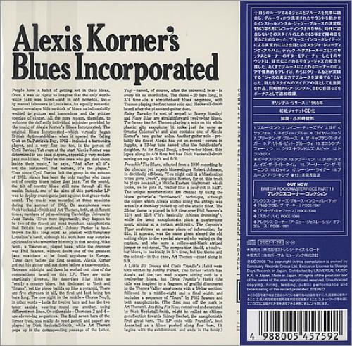 Alexis Korner Alexis Korner's Blues Incorporated CD album (CDLP) Japanese AXKCDAL396090