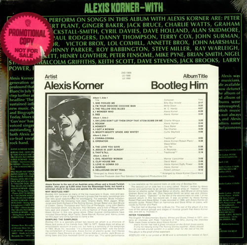 Alexis Korner Bootleg Him! - Sealed 2-LP vinyl record set (Double LP Album) US AXK2LBO451582