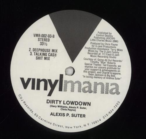 Alexis P. Suter Dirty Lowdown 12" vinyl single (12 inch record / Maxi-single) US 8LF12DI856392