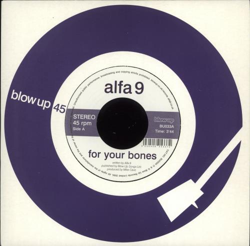 Alfa9 For Your Bones 7" vinyl single (7 inch record / 45) UK AF907FO705966