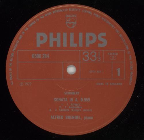 Alfred Brendel Schubert: Piano Sonata in A, D.959 & 12 German Dances D.790 vinyl LP album (LP record) UK F6GLPSC867446