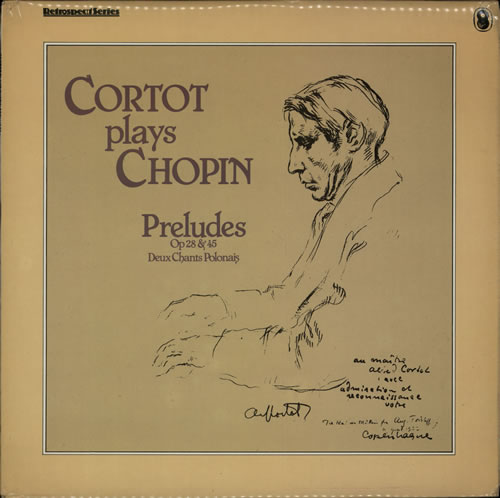 Alfred Cortot Cortot Plays Chopin Preludes Op. 28 & 45, Deux Chants Polonais vinyl LP album (LP record) UK H8FLPCO642371