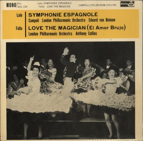 Alfredo Campoli Lalo: Symphonie Espagnole / Falla: Love The Magician vinyl LP album (LP record) UK IYKLPLA856798