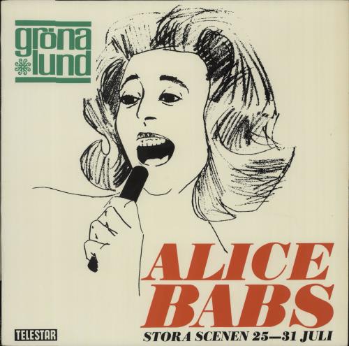 Alice Babs P� Gr�na Lund vinyl LP album (LP record) Swedish A8ZLPPG670216