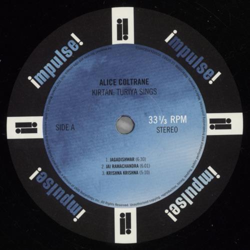 Alice Coltrane Kirtan: Turiya Sings 2-LP vinyl record set (Double LP Album) US 2AC2LKI875771