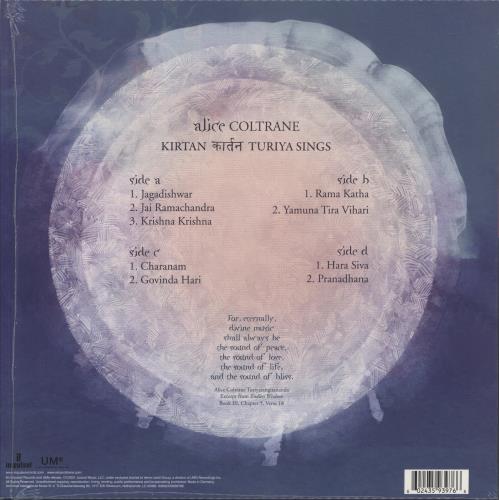 Alice Coltrane Kirtan: Turiya Sings 2-LP vinyl record set (Double LP Album) US 2AC2LKI875771