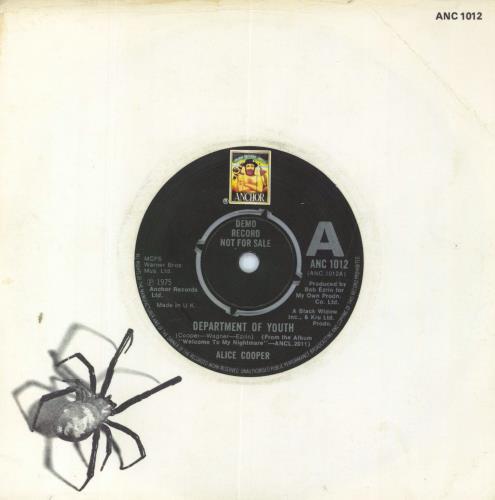 Alice Cooper Department Of Youth - A Label 7" vinyl single (7 inch record / 45) UK COO07DE240206