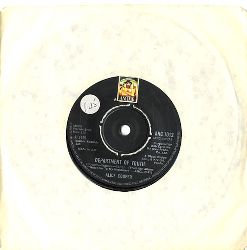 Alice Cooper Department Of Youth 7" vinyl single (7 inch record / 45) UK COO07DE591735