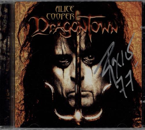 Alice Cooper Dragontown - Autographed CD album (CDLP) German COOCDDR764987