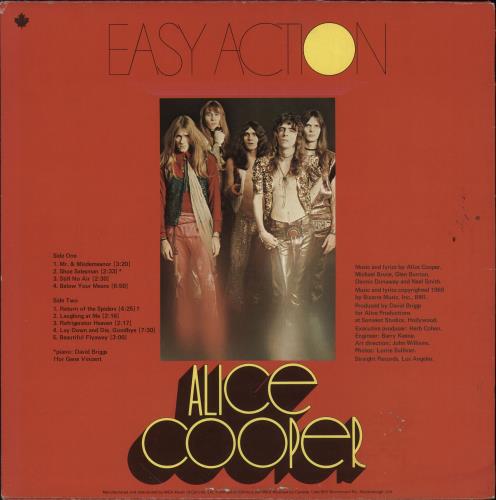 Alice Cooper Easy Action - Cream label Varient 2 vinyl LP album (LP record) Canadian COOLPEA747587