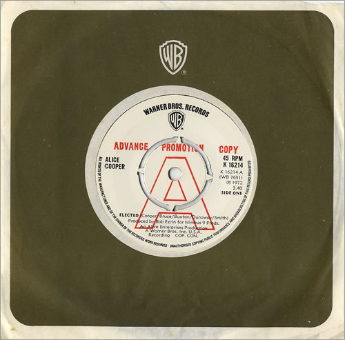 Alice Cooper Elected 7" vinyl single (7 inch record / 45) UK COO07EL106032