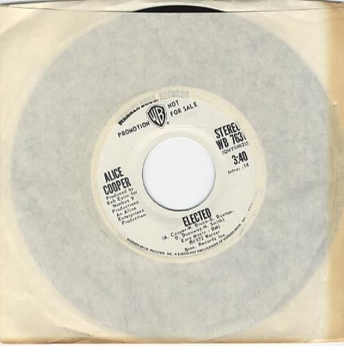 Alice Cooper Elected 7" vinyl single (7 inch record / 45) US COO07EL334125