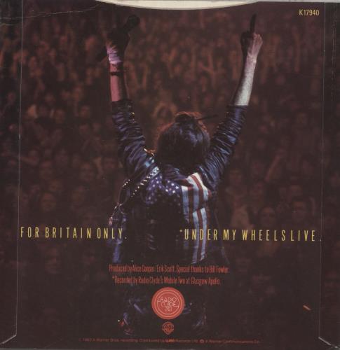 Alice Cooper For Britain Only 7" vinyl single (7 inch record / 45) UK COO07FO60644