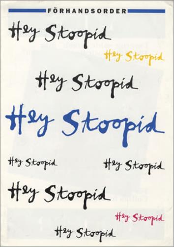 Alice Cooper Hey Stoopid handbill German COOHBHE401709