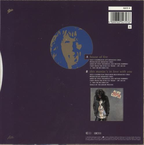 Alice Cooper House Of Fire 7" vinyl single (7 inch record / 45) UK COO07HO591677
