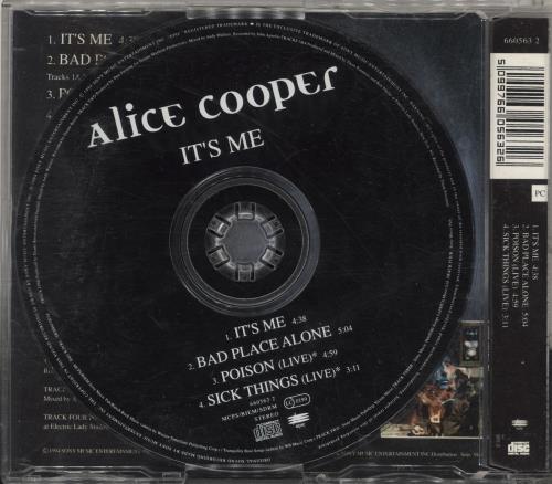 Alice Cooper It's Me CD single (CD5 / 5") UK COOC5IT31361