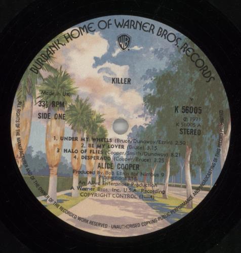 Alice Cooper Killer - Burbank Label + Loose 1972 Calendar - VG Sleeve vinyl LP album (LP record) UK COOLPKI867369