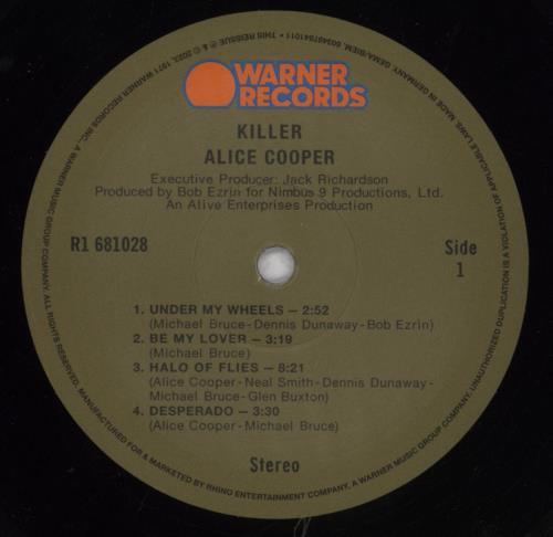 Alice Cooper Killer 3-LP vinyl record set (Triple LP Album) US COO3LKI837939