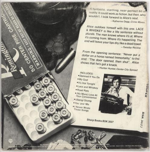 Alice Cooper Lace And Whiskey - EX vinyl LP album (LP record) US COOLPLA734863