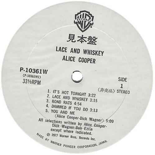 Alice Cooper Lace And Whiskey vinyl LP album (LP record) Japanese COOLPLA371813