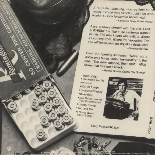 Alice Cooper Lace And Whiskey vinyl LP album (LP record) US COOLPLA603476