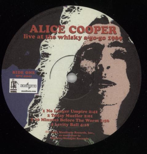 Alice Cooper Live At The Whiskey A-Go-Go 1969 vinyl LP album (LP record) German COOLPLI867527